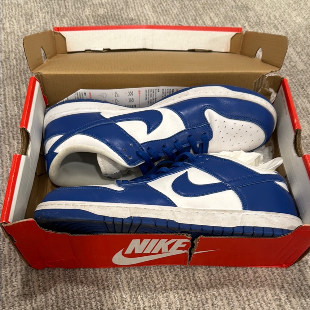 Nike Low Dunk Kentucky Blue and White Sneakers